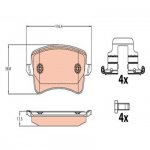 ARKA FREN BALATASI AUDİ A4 08-16 - A5 08-17 - Q5 09-17 